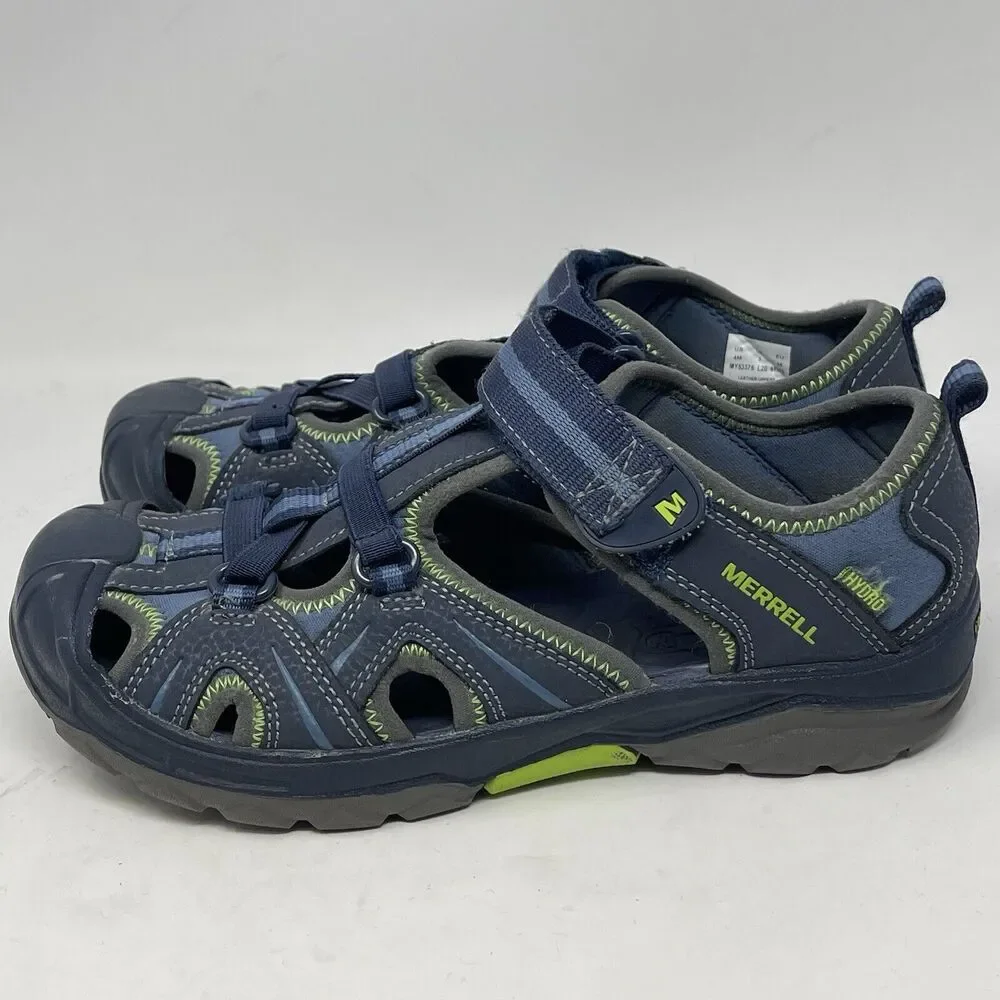 Merrell Hydro Hiker Sandals Youth Boys Size 4 Blue Green Water Shoes MY53375